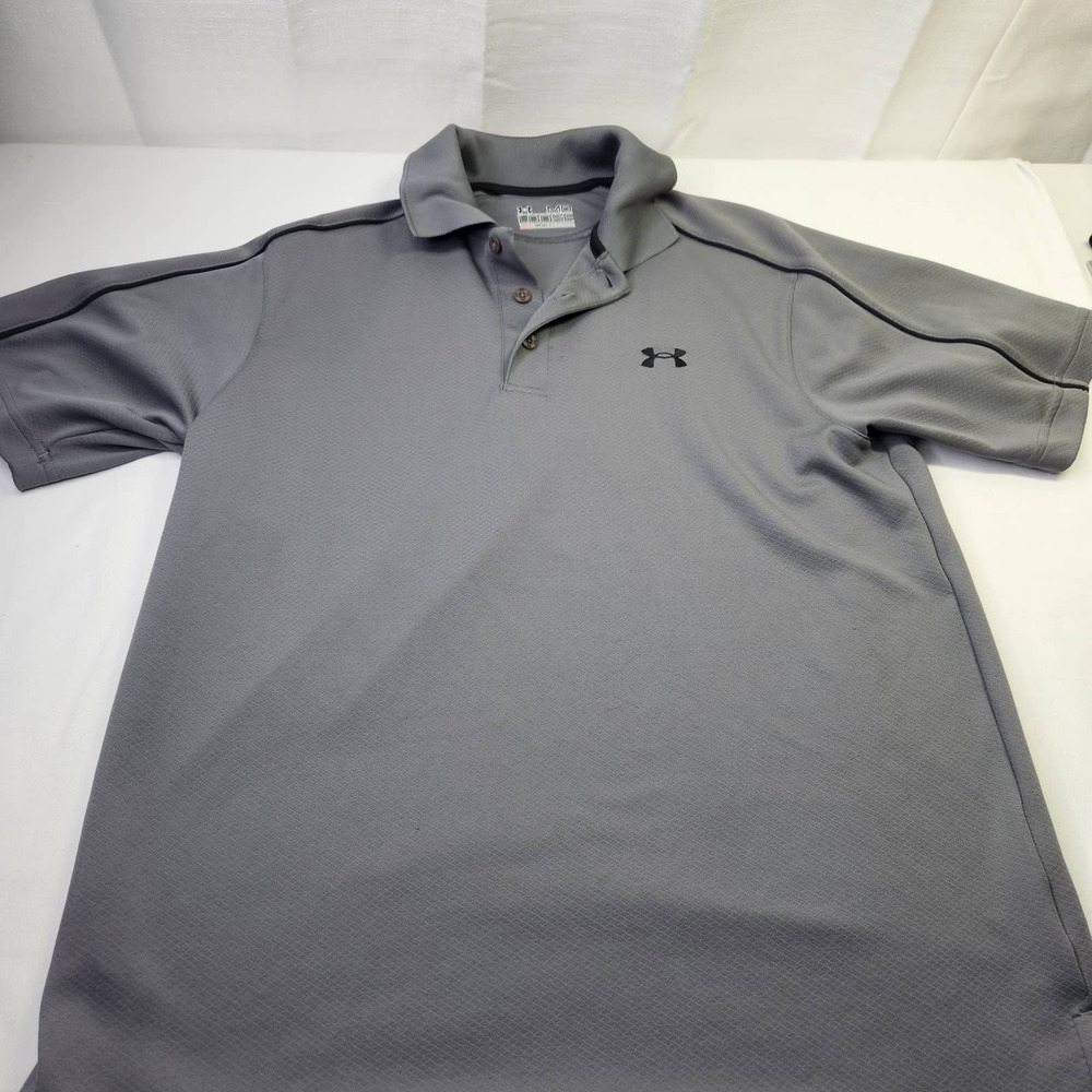 Under Armour Gray Polo Shirt with Black Logo